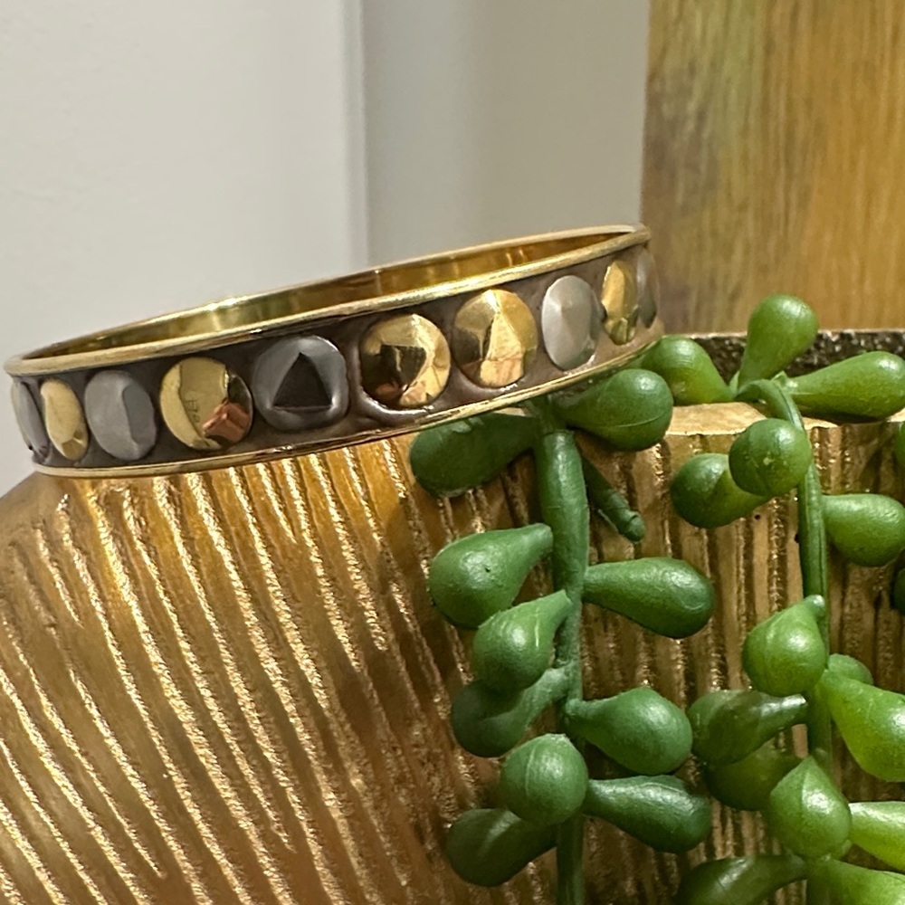Gold and Silver Studded Bangle